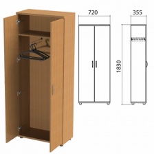 Шкаф для одежды «Эко», 720х355х1830 мм, бук бавария (КОМПЛЕКТ)