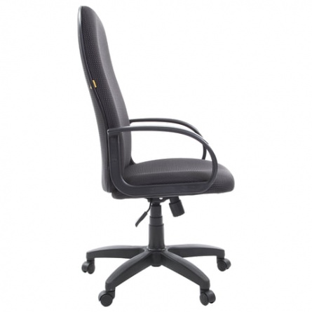 Кресло офисное СН 279, высокая спинка, с подлокотниками, черное-серое, 1138104 фото 3