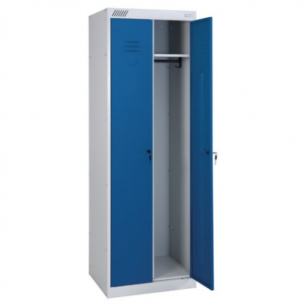 Шкаф металлический для одежды ШРК-22-800, двухсекционный, 1850х800х500 мм, 34 кг, разборный фото 1