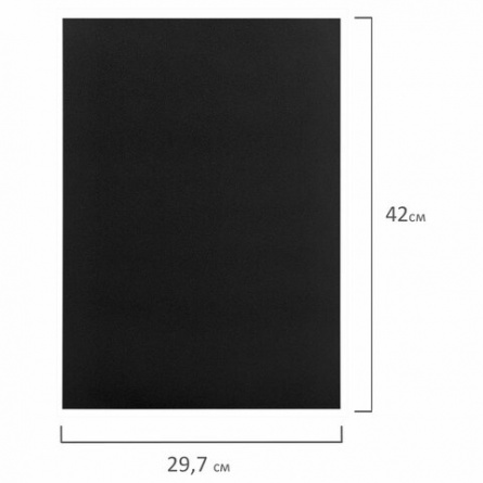 Доска меловая А3 (29,7х42 см), немагнитная, без рамки, ПВХ, ЧЕРНАЯ, BRAUBERG, 238314 фото 3