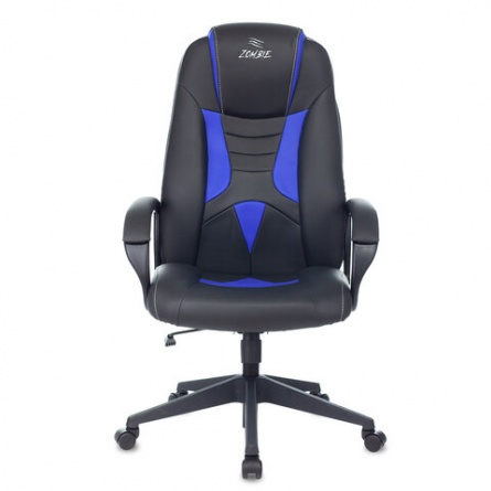 Кресло компьютерное ZOMBIE 8, экокожа, черное/синее, 1583066 фото 3
