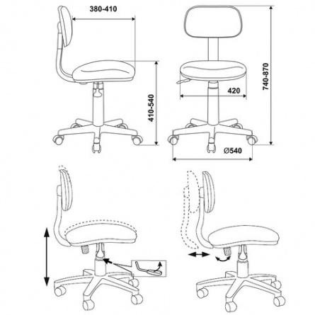 Кресло детское CH-W201NX, без подлокотников, пластик белый, серое, 477006 фото 2