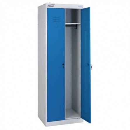 Шкаф металлический для одежды ШРК-22-600, двухсекционный, 1850х600х500 мм, 30 кг, разборный фото 1