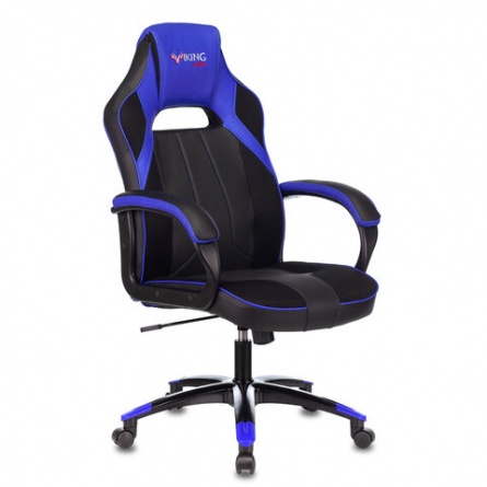 Кресло компьютерное Zombie VIKING 2 AERO, экокожа/ткань, черное/синее, 1180817 фото 1