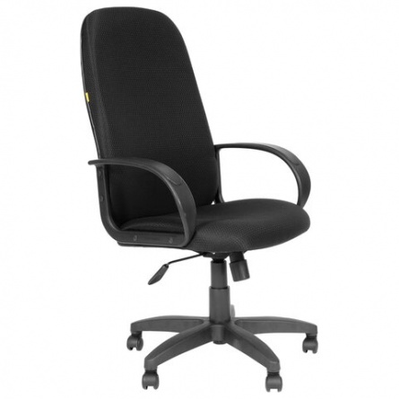 Кресло офисное СН 279, высокая спинка, с подлокотниками, черное, 1138105 фото 2
