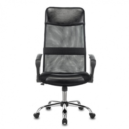 Кресло офисное CH-600SL, хром, ткань-сетка/кожзам, черное, 1380230 фото 3