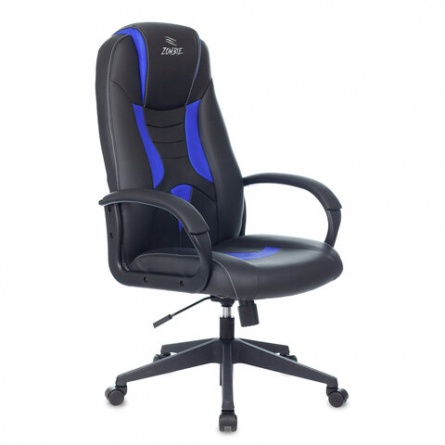 Кресло компьютерное ZOMBIE 8, экокожа, черное/синее, 1583066 фото 1