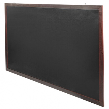 Доска для мела магнитная 100х150 см, черная, деревянная окрашенная рамка, Россия, BRAUBERG, 236895 фото 2