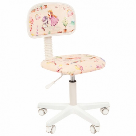 Кресло детское СН KIDS 101, без подлокотников, розовое с рисунком 
