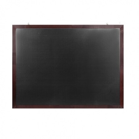 Доска для мела магнитная 90х120 см, черная, деревянная окрашенная рамка, Россия, BRAUBERG, 236893 фото 1