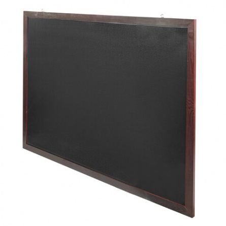 Доска для мела магнитная 90х120 см, черная, деревянная окрашенная рамка, Россия, BRAUBERG, 236893 фото 2