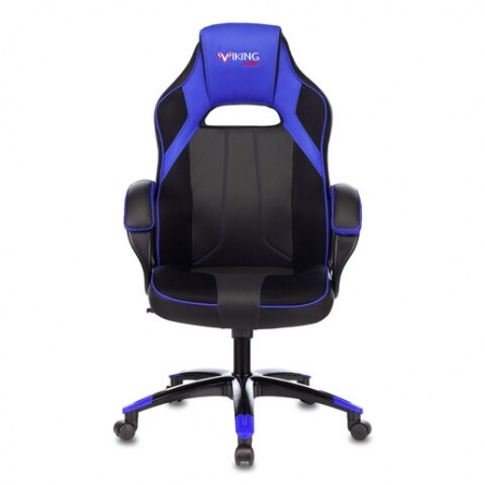 Кресло компьютерное Zombie VIKING 2 AERO, экокожа/ткань, черное/синее, 1180817 фото 3
